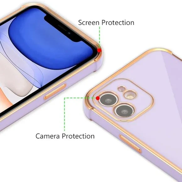 IPhone 16 Pro Pro Max Plus Plated Edge Phone Cover with Camera Protection - Picture 4 of 6